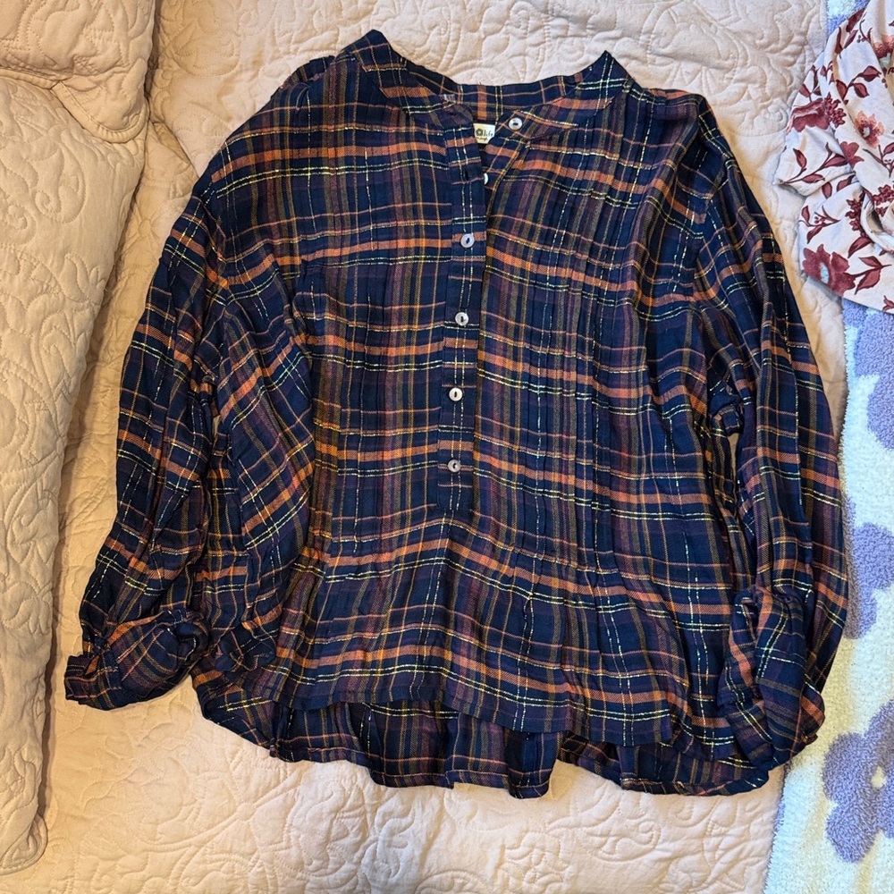 natural life Plaid Button-Up Shirt